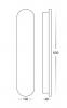 Barline Shadow Aluminium 600mm White Wall Light IP65